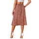 thumbnail image 3 of Faldas Midi Peasant de Mujer INSPIRE CHIC con Cintura Elástica A-Line de Flores Ditsy Rojas M, 3 of 6