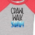 thumbnail image 4 of Inktastic Crawl Walk Swim Wave Design Boys or Girls Baby Bodysuit, 4 of 5