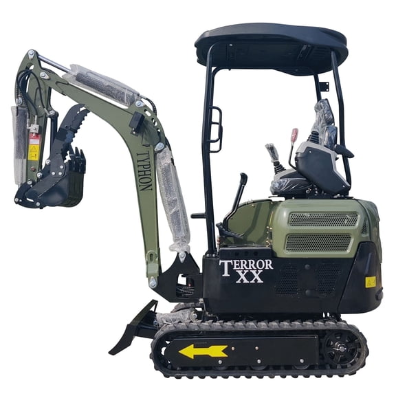 4,000 lb TYPHON TERROR XX Mini Excavator Rubber Track | Kubota D902 Diesel Engine USA 2025