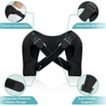 thumbnail image 2 of Soporte de hombro doble para mujeres y hombres, alivio del dolor de hombro Soporte de hombro doble, soporte de hombro ajustable para alivio del dolor en las articulaciones de CA del manguito rotador, 2 of 5
