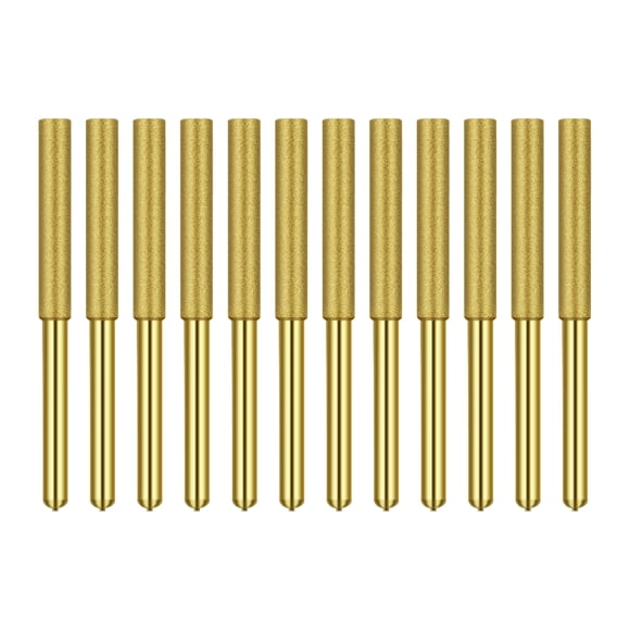 Diamond Chainsaw Sharpener Titanium Plated Burr Stone File Diamond Sharpening Wheels for Chain Saw Stone Jewerly Wood 12 Pcs 532 Inch 4.0mm