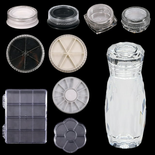 Boîte de Rangement pour Bijoux 1/5/10 Pcs, Plastique, Petit Rectangle Rond, Perles Multifonctionnelles, Boucles d'Oreilles, Clous d'Oreilles, Accessoires de Nail Art, Conteneur Organisateur
