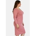 thumbnail image 2 of Vestido acanalado Roman Fashion /Tallas Extras, 4303 (Rosa) rosa 42 Roman Fashion V-GR-4303-ROSA, 2 of 6