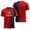 Red, variant on Mens Spain Football Tshirt Short Sleeve Crew Neck Football T Shirts for Man with National Flag Colors Detail Casual Stretch Soft Sporty Tee Top,Red,3XL