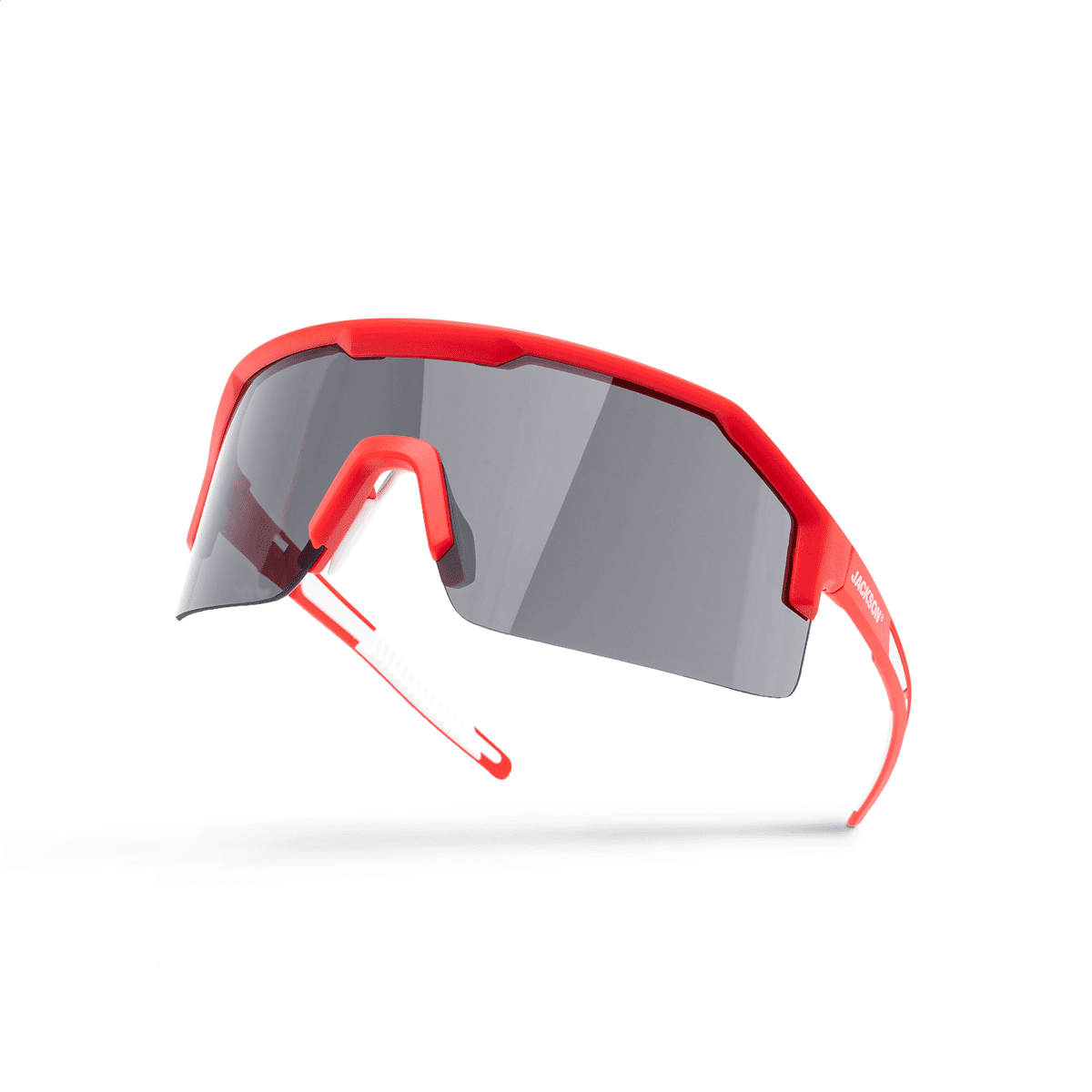 Jackson Safety Safety Glasses - MAXVIEW+ Series - Smoke Lens - Red Frame - STA-CLEAR Anti-Fog