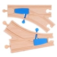 thumbnail image 1 of Wooden Train Track Set with Curved Tracks and Switch – Safe, Durable Material for Creative Play and Cognitive Development – Track Accessories for, 1 of 5