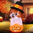 thumbnail image 6 of GOOSH 5.2 FT Tall Thanksgiving Inflatables Dog with Pilgrim Hat,  Cute Puppy Standing on Pumpkin with Pilgrim Hat with Built-in LEDs, Outdoor Thanksgiving Inflatables Clearance for Garden Party Decor, 6 of 7
