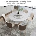 thumbnail image 1 of Nordic Large Circle Dining Table With Turntable European Style Modern For Restaurants Cafe Dining Room Furniture My Lux Decor Round, 1 of 11