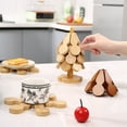 thumbnail image 2 of Bolsa térmica de árbol de Navidad de madera - protector aislante para la cena y decoración navideña, 2 of 8
