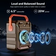 thumbnail image 2 of BIGASUO Bluetooth Karaoke Machine, Portable Party Speaker Karaoke Singing Machine for Adult , Home Karaoke PA System with 2 UHF Microphones , RGB Colorful Light,  TWS Speaker for Indoor/Outdoor, 2 of 6