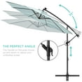 thumbnail image 5 of Best Choice Products 10ft Solar LED Offset Hanging Outdoor Market Patio Umbrella w/ Adjustable Tilt - Baby Blue, 5 of 8
