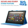thumbnail image 4 of All-New Fire HD 10&HD 10 Plus Case (11th Generation, 2021 Release), Folio Stand Premium Leather Magnetic Wallet Cover with Smart Auto Wake/Sleep & Pencil Holder, Blue Marble, 4 of 6