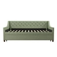thumbnail image 6 of Novogratz Her Majesty Daybed and Trundle, Light Jade Green Linen, 6 of 21