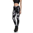 thumbnail image 2 of Women's Breathable Sports Print Black And White Skull Leggings 1773656642706315, 2 of 2