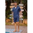 thumbnail image 7 of COOFANDY Men Short Sleeve Shirt and Short Sets Button Down Summer Beach Outfits Set, 7 of 7