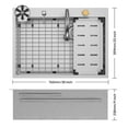 thumbnail image 6 of M optimized 30x22 Inch Kitchen Sink Brushed Nickel Waterfall Kitchen Sink Set for Home Bar, 6 of 9
