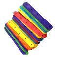 thumbnail image 4 of 50 palitos de madera de colores naturales, jumbo, para manualidades, con agujeros, para manualidades, diseños creativos (coloridos), 4 of 8