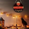 thumbnail image 4 of Franhais Halloween Welcome Sign Hanging Wooden Skull Front Door Sign for Wall Porch Farmhouse Decoration, 4 of 8