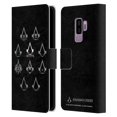 thumbnail image 1 of Head Case Designs Officially Licensed Assassin's Creed Legacy Logo Geometric Crest Leather Book Wallet Case Cover Compatible with Samsung Galaxy S9+ / S9 Plus, 1 of 6