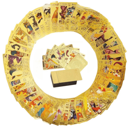 TCG deck includes 110 PCS gold foil cards (including EX Hidden cards, Vmax cards, GX Rare cards, V Series cards, regular cards)