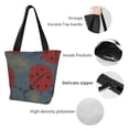 thumbnail image 4 of Pofeuu Ladybug Print Women Fashion Shoulder Handbags Top Handle Satchel Bags Tote Shoulder Shopping Bag Stylish Canvas Tote Bag, 4 of 6