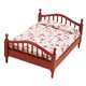 thumbnail image 4 of Mini cama 1/12, modelo de escena DIY, modelo de cama individual, accesorios de decoración para casa de muñecas rojo y rosa, 4 of 8