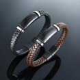 thumbnail image 3 of KAIYANG Pulsera de cuero trenzada para hombre Pulsera trenzada vintage para hombre - Marrón, 3 of 3