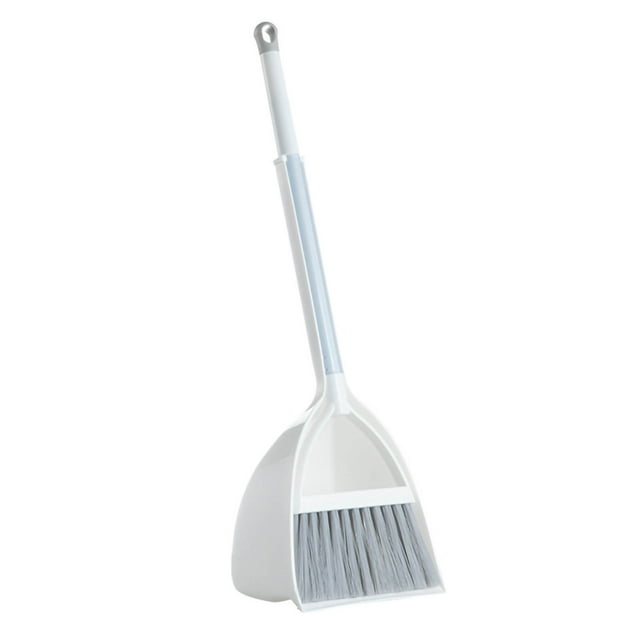 Juego de recogedor de pelo suave para niños, de plástico, pequeño, para bebés, juguetes para niños, guardería, color gris y blanco