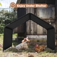 thumbnail image 4 of Dog Shade Shelter Outdoor 4'x4'x3' Tent for Large Medium Dogs, Outside Sun Rain Canopy Pet House for Livestock Pigs Cats with Waterproof Roof Ground Nails,Darkl Gray, 4 of 7