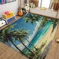 thumbnail image 6 of Large Area Rugs For Living Room, Super Soft Fluffy Modern Bedroom Rug, Tropical Plant Palm Tree Green Washable Non Slip Indoor Carpets For Girls Kids Room Home Decor, 6 of 7