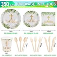thumbnail image 2 of 350 PCS God Bless Baptism Plates | Disposable Paper First Communion Decorations Party Tableware Set | Ideal for Christening Celebration Baby Shower Religious Party Supplies | Serve 50, 2 of 8