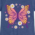 thumbnail image 3 of Instant Message - Mandala Butterfly  - Toddler & Youth Girls Short Sleeve Graphic T-Shirt, 3 of 6