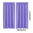 thumbnail image 3 of HCBY 2PCS Modern Solid Blackout Thermal Curtains - Grommet Window Drapes for Bedroom, Living Room & Kitchen | 84"x38" 100% Polyester Fabric in Purple | Single Panel, Energy Efficient, 3 of 5