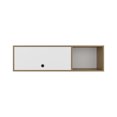 thumbnail image 6 of Miekor Furniture Sahara 47" Wide One - Door Wall Cabinet with Three Shelves and Pull up door for Home Office, Living room, Kitchen, Garage White and Natural Oak 38684, 6 of 8