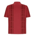 thumbnail image 4 of Blmnix Oversized T Shirts for Men Guide Vintage T Shirts Hawaiian Shirt Shirts Button UP Red Short Sleeve Collared Men's Athletic Shirts & Tees,XL, 4 of 5