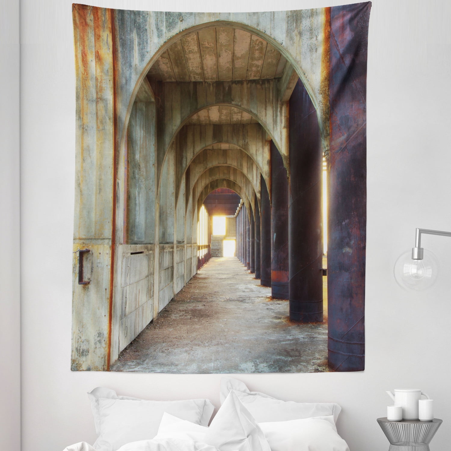 How to hang a tapestry on a concrete wall sale
