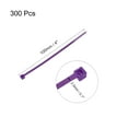 thumbnail image 2 of Uxcell 300pcs Cable Zip Ties Plastic Self-Locking Nylon Tie Cables Wrap Purple 100mm x 2.5mm, 2 of 5