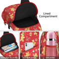 thumbnail image 4 of Sling Backpack,Red Christmas Gingerbread Man Pattern Sling Bag with Water Bottle Holder,Waterproof Sling Bag for Men/Women with Headphone Jack for Hiking,Travel, 4 of 6