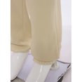 thumbnail image 6 of Haitryli Big Girls Long Sleeve Cropped Hoodie Sleeveless Tank Tops with Sweatpants Set 3 Piece Workout Clothes Set Khaki 3-4, 6 of 7