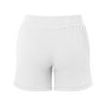 thumbnail image 5 of vigerkar Casual Shorts for Womens Underbelly Drawstring Elastic Waist Cotton Shorts with Pockets Summer Cute Beach Shorts White, M, 5 of 5