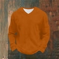 thumbnail image 6 of fatyb Men's Long Sleeve T Shirts Big and Tall V Neck Loose Tops Lightweight Casual Basic Tee for Men, 6 of 7