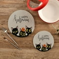 thumbnail image 2 of SKYSONIC 2 pcs Halloween Cat Ghost Pot Holders Trivets, Heat Resistant Trivets,Autumn Fall Pumpkin Spooky Cotton Thread Weave Mats for Hot Pads Pans Pot Bowl Teapot, 2 of 7