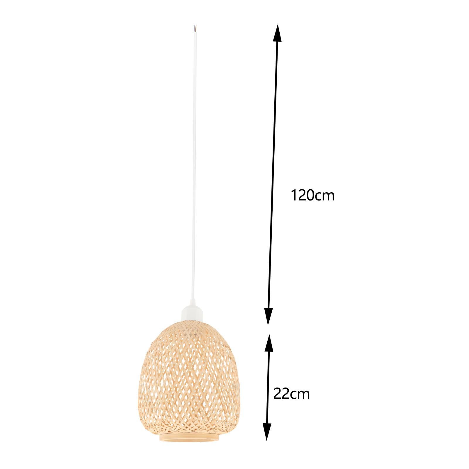 Bamboo Pendant Light Fixtures, Natural Material Bamboo Chandelier, Hand Woven Rattan Pendant Light for Kitchen Island, Living Room, Dining Room