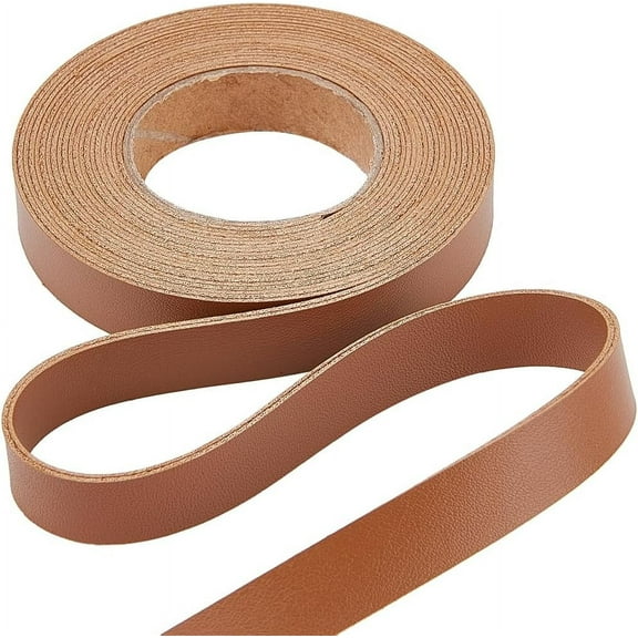 Chocolate Soft Leather Cord 79" x 1/2" Double-Sided Lychee Grain Leather Strips 1.7mm Thick Faux Leather Strap Strings Threads for DIY Crafts Belt Bracelet Jewelry Making