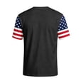 thumbnail image 4 of Zimjoy 4th of July Shirts for Men Patriotic Crew Neck Short Sleeve 250 Anniversary Shirts USA Flag Spliced Mens Independence Day Shirts, Black 4XL, 4 of 5