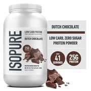 Isopure Zero Carb Protein Powder, Vanilla, 25g Protein, 3 Lb