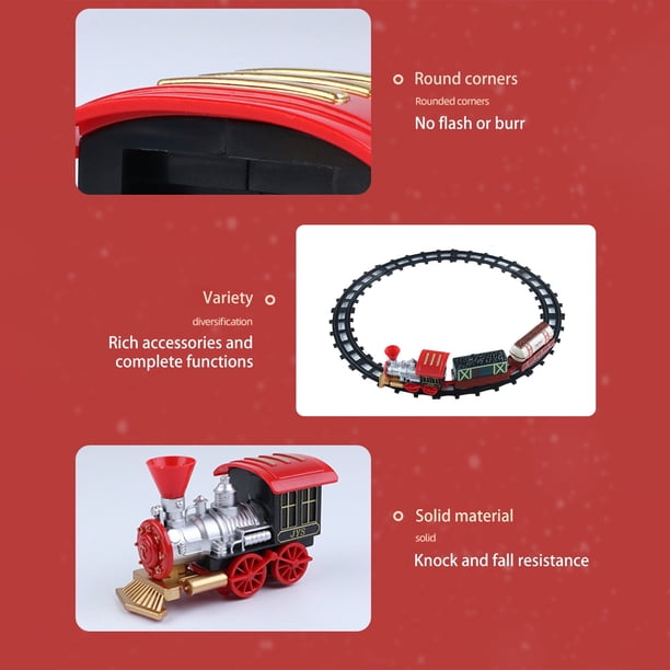Jouet de Train à Vapeur Simulé, Mini Modèle de Train Régénératif en Alliage pour Enfants, Ensemble de Train Éducatif avec Voitures à Emboîtement Jouet de Train à Vapeur Simulé, Mini Modèle de Train Régénératif en Alliage pour Enfants, Ensemble de Train Éducatif avec Voitures à Emboîtement