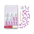thumbnail image 4 of GoldFinger Trendy Press On Fake Toenail Kit, Glitter Confetti Flakes & Purple Color, Ready to Wear Gel & Manicure Stick, Mini Glue included, Long-Lasting Convenient & Easy to Apply, 4 of 7