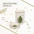 thumbnail image 6 of Spode Christmas Tree Wine Chiller & Coaster Set, Dishwasher, Microwave & Freezer Safe - Stoneware Wine Cooler with Festive Coaster - Hostess Gift for Holiday Entertaining, 6 of 7