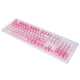 thumbnail image 4 of 104 Uds. Tapas de teclas proceso de teñido blanco rosa apariencia mate teclas PBT para teclado mecánico de 61/87/104 teclas, 4 of 5